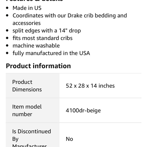 NWOT Gender Neutral Crib Linen Look Crib Skirt/Dust Ruffle in beige! Sunday only - Picture 15 of 15